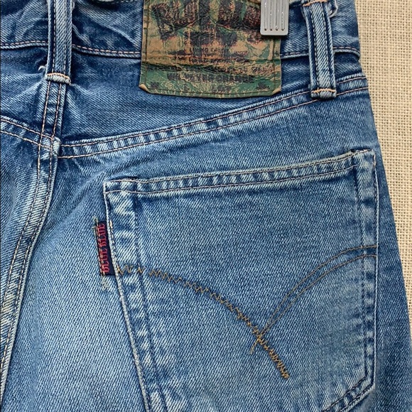 BLUE BLUE Japan rare patch-distressed jeans - Picture 5 of 16